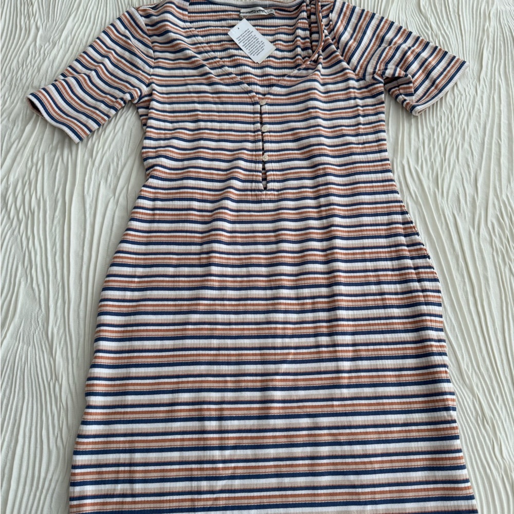 A&F Striped Short Sleeve Dress